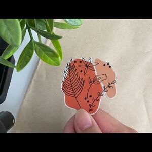3/$20 CLEAR Floral Minimal Stickers | Vinyl Stickers